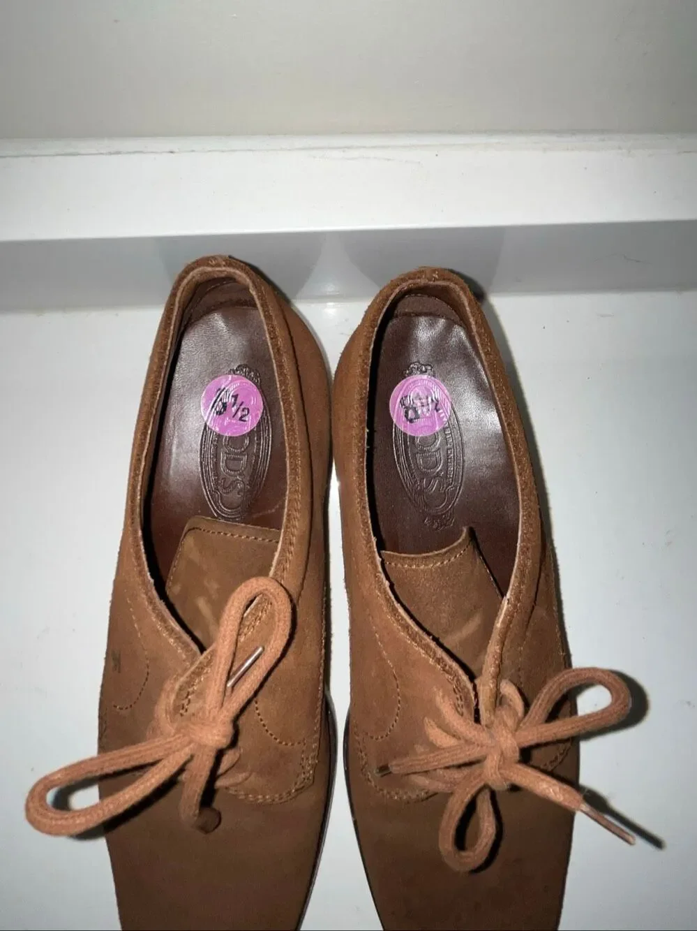 Men's Tod's Suede Leather Lace Up Oxford Derby Shoes 8.5